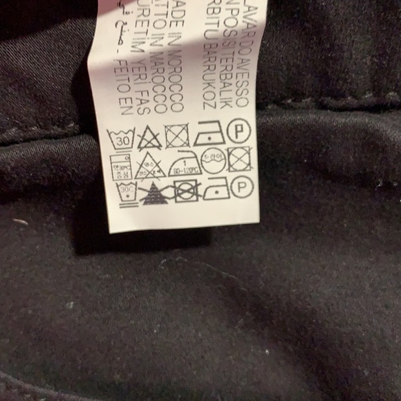 NWT. Zara Black Cotton Trousers. Size 6. - Picture 11 of 11